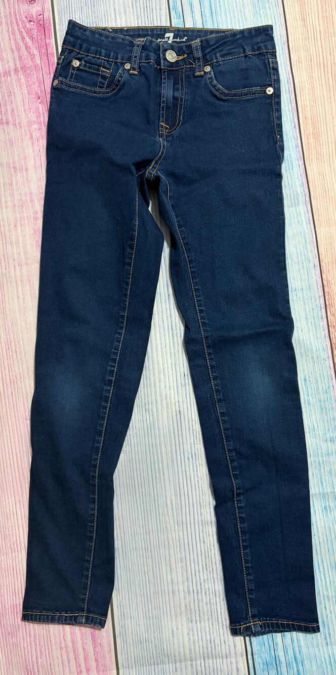 7 For All Mankind Boys Skinny Jeans Size 10 Dark Wash EUC